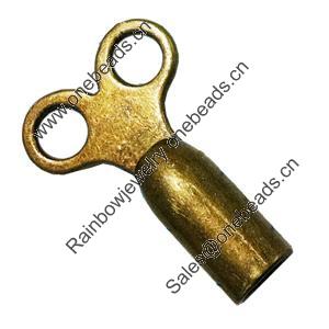 Pendant. Fashion Zinc Alloy Jewelry Findings. Lead-free. Key 42x26mm. Sold by Bag