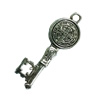 Pendant. Fashion Zinc Alloy Jewelry Findings. Lead-free. Key 42x14mm. Sold by Bag
