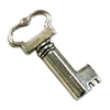 Pendant. Fashion Zinc Alloy Jewelry Findings. Lead-free. Key 30x15mm. Sold by Bag
