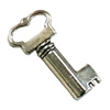 Pendant. Fashion Zinc Alloy Jewelry Findings. Lead-free. Key 30x15mm. Sold by Bag