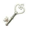 Pendant. Fashion Zinc Alloy Jewelry Findings. Lead-free. Key 43x18mm. Sold by Bag
