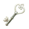 Pendant. Fashion Zinc Alloy Jewelry Findings. Lead-free. Key 43x18mm. Sold by Bag