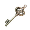 Pendant. Fashion Zinc Alloy Jewelry Findings. Lead-free. Key 43x12mm. Sold by Bag
