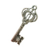 Pendant. Fashion Zinc Alloy Jewelry Findings. Lead-free. Key 41x16mm. Sold by Bag

