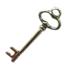 Pendant. Fashion Zinc Alloy Jewelry Findings. Lead-free. Key 39x13mm. Sold by Bag