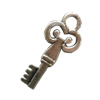 Pendant. Fashion Zinc Alloy Jewelry Findings. Lead-free. Key 25x12mm. Sold by Bag
