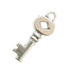 Pendant. Fashion Zinc Alloy Jewelry Findings. Lead-free. Key 22x9mm. Sold by Bag