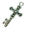 Pendant. Fashion Zinc Alloy Jewelry Findings. Lead-free. Key 22x11mm. Sold by Bag