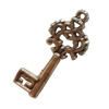 Pendant. Fashion Zinc Alloy Jewelry Findings. Lead-free. Key 22x10mm. Sold by Bag
