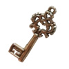 Pendant. Fashion Zinc Alloy Jewelry Findings. Lead-free. Key 22x10mm. Sold by Bag