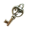 Pendant. Fashion Zinc Alloy Jewelry Findings. Lead-free. Key 17x9mm. Sold by Bag
