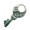 Pendant. Fashion Zinc Alloy Jewelry Findings. Lead-free. Key 31x14mm. Sold by Bag