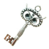 Pendant. Fashion Zinc Alloy Jewelry Findings. Lead-free. Key 60x30mm. Sold by Bag
