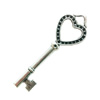 Pendant. Fashion Zinc Alloy Jewelry Findings. Lead-free. Key 54x18mm. Sold by Bag