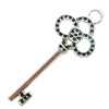 Pendant. Fashion Zinc Alloy Jewelry Findings. Lead-free. Key 59x24mm. Sold by Bag
 