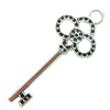 Pendant. Fashion Zinc Alloy Jewelry Findings. Lead-free. Key 59x24mm. Sold by Bag 