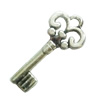 Pendant. Fashion Zinc Alloy Jewelry Findings. Lead-free. Key 23x10mm. Sold by Bag
