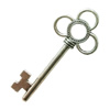 Pendant. Fashion Zinc Alloy Jewelry Findings. Lead-free. Key 58x24mm. Sold by Bag