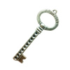 Pendant. Fashion Zinc Alloy Jewelry Findings. Lead-free. Key 72x26mm. Sold by Bag 