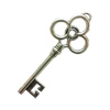 Pendant. Fashion Zinc Alloy Jewelry Findings. Lead-free. Key 88x38mm. Sold by Bag

