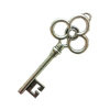 Pendant. Fashion Zinc Alloy Jewelry Findings. Lead-free. Key 88x38mm. Sold by Bag