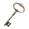 Pendant. Fashion Zinc Alloy Jewelry Findings. Lead-free. Key 90x40mm. Sold by Bag
