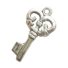 Pendant. Fashion Zinc Alloy Jewelry Findings. Lead-free. Key 26x3mm. Sold by Bag
