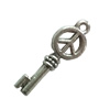 Pendant. Fashion Zinc Alloy Jewelry Findings. Lead-free. Key 30x10mm. Sold by Bag
