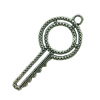 Pendant. Fashion Zinc Alloy Jewelry Findings. Lead-free. Key 49x22mm. Sold by Bag