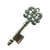 Pendant. Fashion Zinc Alloy Jewelry Findings. Lead-free. Key 52x20mm. Sold by Bag
