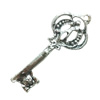 Pendant. Fashion Zinc Alloy Jewelry Findings. Lead-free. Key 62x25mm. Sold by Bag
