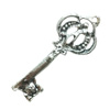 Pendant. Fashion Zinc Alloy Jewelry Findings. Lead-free. Key 62x25mm. Sold by Bag