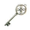 Pendant. Fashion Zinc Alloy Jewelry Findings. Lead-free. Key 72x25mm. Sold by Bag
