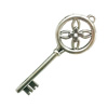 Pendant. Fashion Zinc Alloy Jewelry Findings. Lead-free. Key 72x25mm. Sold by Bag