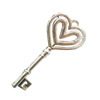Pendant. Fashion Zinc Alloy Jewelry Findings. Lead-free. Key 72x32mm. Sold by Bag
