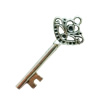 Pendant. Fashion Zinc Alloy Jewelry Findings. Lead-free. Key 62x26mm. Sold by Bag

