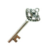 Pendant. Fashion Zinc Alloy Jewelry Findings. Lead-free. Key 62x26mm. Sold by Bag