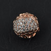 Copper Zircon Beads, Fashion jewelry findings, A Grade Round 12mm, Sold by PC
