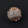 Copper Zircon Beads, Fashion jewelry findings, A Grade Round 12mm, Sold by PC