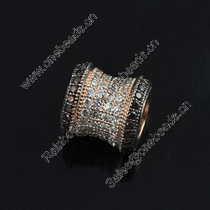 Copper Zircon Beads, Fashion jewelry findings, A Grade Column 8.6x9mm, Sold by PC