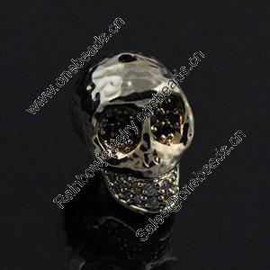 Copper Zircon Beads, Fashion jewelry findings, A Grade skeleton 12x5mm, Sold by PC
