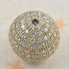 Copper Zircon Beads, Fashion jewelry findings, A Grade  Round 12mm, Sold by PC
