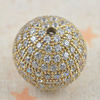 Copper Zircon Beads, Fashion jewelry findings, A Grade  Round 12mm, Sold by PC