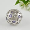 Copper Zircon Beads, Fashion jewelry findings, A Grade Rondelle 10x12.5mm, Hole 4.3mm, Sold by PC