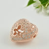 Copper Zircon Beads, Fashion jewelry findings, A Grade Animal 13.5x14mm, Sold by PC
