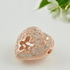 Copper Zircon Beads, Fashion jewelry findings, A Grade Animal 13.5x14mm, Sold by PC