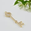 Copper Zircon Pendant, Fashion jewelry findings, A Grade key 39x2mm, Sold by PC
