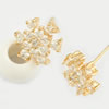 Fashion Copper earrings Jewelry, with Crystal, Head Size:10mm, Sold by bag