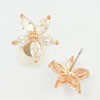 Fashion Copper earrings Jewelry, with Crystal, Head Size:14mm, Sold by bag
