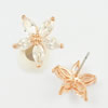 Fashion Copper earrings Jewelry, with Crystal, Head Size:14mm, Sold by bag